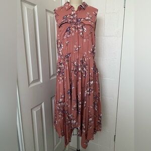 Torrid Floral Challis Handkerchief Shirt Dress